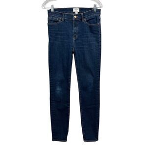 J. Crew Jeans‎ Lookout High Rise Skinny Stretch Zip Fly Blue Women Size 27
